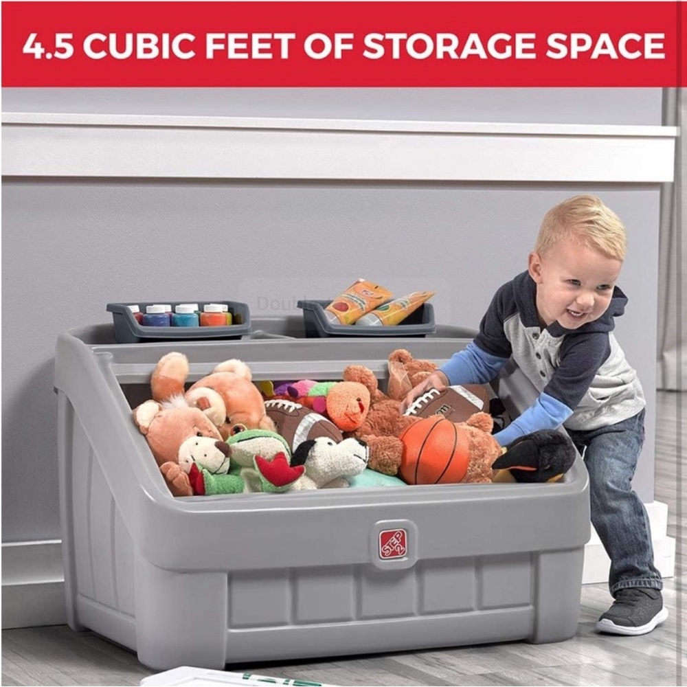 Last ONE 🧸✨🎈RED Step 2 kids Toy Storage bin Organizer HEAVY DUTY + Art trays - Picture 2 of 14
